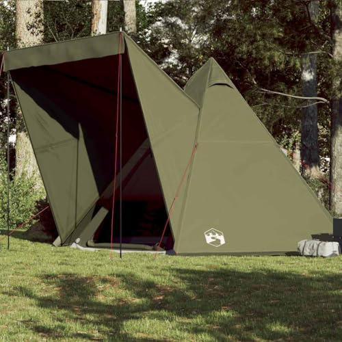 INLIFE Tipi-Familienzelt 6 Personen Olivgrün Wasserdicht,Sportartikel,Outdoor-Aktivitäten,Camping & Wandern,Zelte,Grün,8 KG,4009442