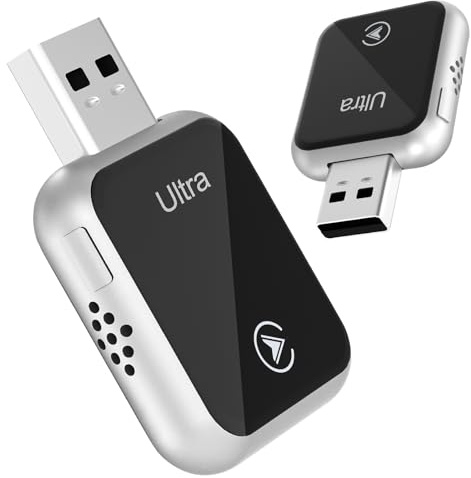 2-in-1 Wireless CarPlay Adapter: Supports CarPlay + Android Car, Bluetooth 5.0 Wireless Connection, Plug & Play, Compatible with iOS 12+/Android11+ & Cars from 2016 (Silber, 2 in 1)