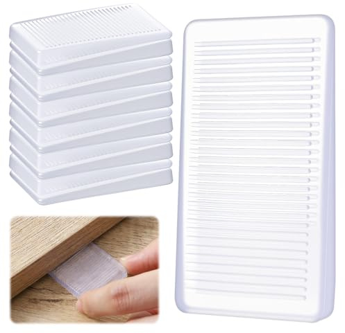 12 Stück Möbelkeile Keile Kunststoff Ausgleichskeile aus Kunststoff Keil Unterlegkeile für Möbel Nivellierunterlagen 0.6cm PVC mit integrierten Sollbruchstellen