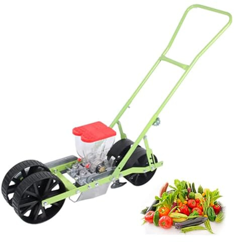 ZMJGLL Vegetable Seeders Hand Push,3 Rows,Adjustable Plant Spacing,Manual Planter for Seeds such as Corn, Spinach, Carrots (2 Row)