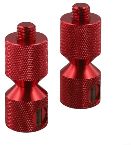 Shophubio 1-1/8 Aluminum Flange Two-Hole Pin, Flange Locating Pin for Pipe Alignment, Two Hole Pin Set for ASME Flanges, Hardened 6061 Aluminum, Black Oxide Anodized Finish(red2pcs)