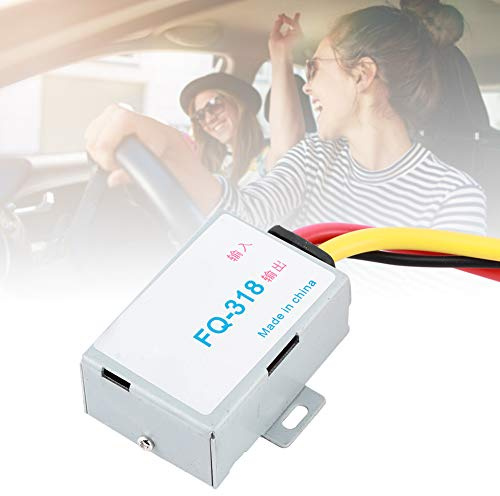 Naroote Car Audio Power Filter Stereo Noise für 12V-System, Hochwertiger Reduzierer für Verbesserte Klangqualität, Einfache Installation für CD/DVD-Player, Eisenfarbe