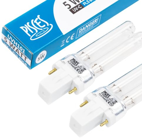 Pisces Twin Pack 5w (watt) PLS Replacement UV Bulb Lamp for Pond Filter UVC