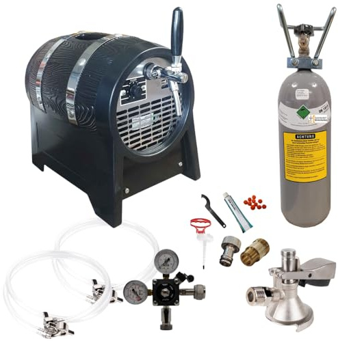 GASTROBEDARF WESTERBARKEY Zapfanlage Bierfass 60l/h Komplettset 2kg Co² Uhr Schläuche Keg Hahn Reinigungsset