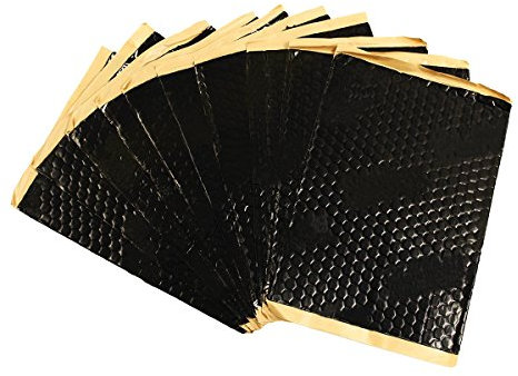 NICOLIE 10 Feuilles Voiture Van Insonorisation Insonorisant Isolation Phonique Coton Amortissement Mat 270X375Mm - Noir