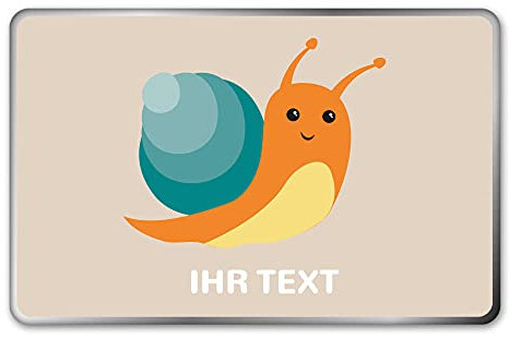 stempel-fabrik – personalisierte Metalldose eckig (20x13x5 cm | Schnecke) mit Namen – bedruckte Geschenkdose für Kinder – Keksdose mit Tiermotiv – Vorratsdose für Kekse, Plätzchen, Kaffee, Tee uvm.
