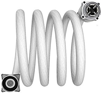 ALYHYB Washing Machine Inlet Pipe Extension Pipe, Universal Water Inlet Hose For Washing Machine, PVC Hose Pipe Cold Water Fill Inlet Pipe Feed Hose White 5m-10m (Size : 5M)