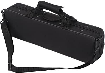 Flute Case Cover, Flute Carrying Case Waterproof Flute Cases with Adjustable Single Shoulder Strap for 16 Holes Flute (Black)