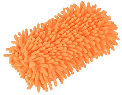 sourcing map Chenille Mikrofaser Fäustling Trocken Staubtuch für Reinigung Orange