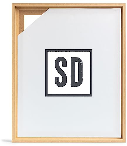 Stallmann Design Schattenfugenrahmen für Keilrahmen | 70x90 cm | Buche | MDF Rahmen für Leinwände mit Tiefeneffekt | mit Montagezubehör | Rahmen ohne Glas und Rückwand