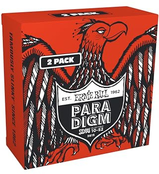 Ernie Ball Skinny Top Heavy Bottom Slinky Paradigm Elgitarrsträngar, 10-52 (P03615), Amazon Exklusiv 2-pack
