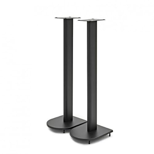 AVCOM Speaker Stands 900mm with Cable Management, Matt Black (Pair) | Elevates speakers to ideal listening height, hidden cable routing, includes anchoring spikes for hard floors