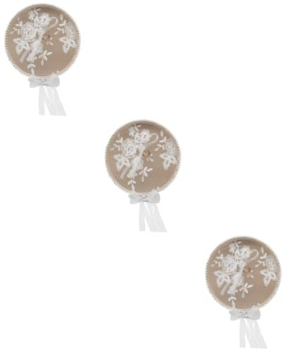 STOBAZA Ringkissen Für Verlobung 3St Ringträger zur Hochzeit Spitzenringbehälter für die Hochzeit Ringe Eheringträger Eheringkissen hölzern Hochzeitsbedarf Braut Weiß