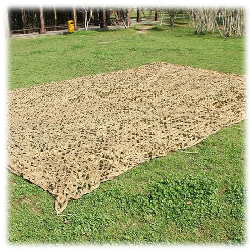 GZDXBF Red De Camuflaje Protección Solar, Malla De Camuflaje Beige, Red De Caza Militar, Toldo Camuflaje para Camping, Paisaje Forestal, Jardín, Fiesta, Decoración(Size:3x8m/9.8x26.2ft)