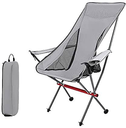 GONGGUJ Klappbarer Stuhl, Ultraleicht, hohe Rückenlehne, klappbar, hohe Rückenlehne, für Outdoor, Camp, Strand, Picknick, Angeln, gut