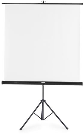 Hama Écran pour projecteur sur trépied 125 x 125 cm (Support, écran Blanc, Tube télescopique, Portable, Pliable, Projection) Blanc