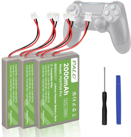 PS4 Battery 2000 mAh Replacement for Sony PS4/PS4 Pro/PS4 Slim PS4 Dualshock 4 Controller CUH-ZCT1E CUH-ZCT1H CUH-ZCT1U CUH-ZCT2 CUH-ZCT2U