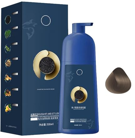 Générique Shampooing Colorant pour Cheveux Brun Foncé | 500 Ml Teinture Capillaire Instantanée | Shampoing Colorant Naturel Aux pour Femmes