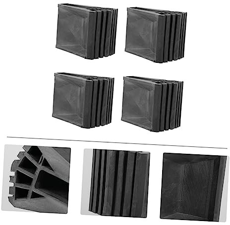 4 Rutschfeste Leiterfußschutz Pvc aus Stück, Leitergleiter, Schwarz