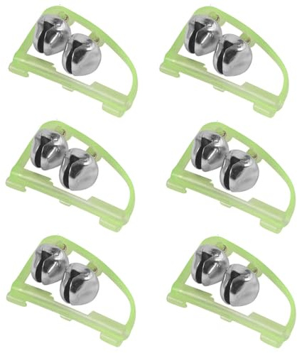CuiCanfla Nachtangeln,6 Stücke Bissanzeiger-Glocken, Angelruten Glocken, Nacht Angelruten Alarmglocke, Angelruten Glocke zum Angeln,für Outdoor Angeln Angelrute Bissanzeiger Angeln