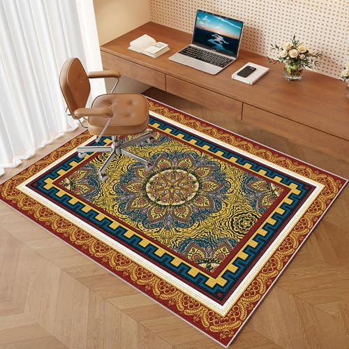 Xiaputcr Bodenschutzmatte Bürostuhl Geeignet für Parkett Laminat Bürostuhl Unterlage Rechteckig Teppich Fliesen Hartböden Non Slip Gaming Schreibtischstuhl Schutz Matte Bürostuhl Teppich 140 x 200 cm