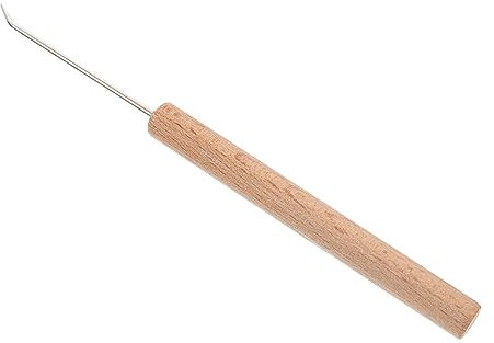 DIYEAH Ergonomische Holz Häkelnadel Selbstgemacht Strickzubehör Gebogene Stricknadel Für Anfänger Und Profis Glatte Oberfläche Vielseitig Wiederverwendbar