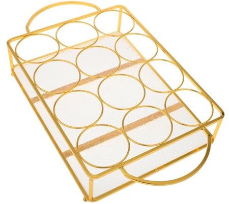 Cabilock Soporte De Vidrio Para Organizador De Mesa Decorativo Para Cocina Bar Fiestas