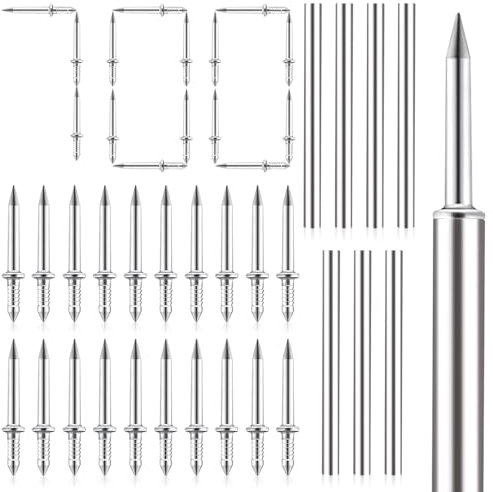 Chiodo a Doppia Testa 700Pcs Chiodi per Battiscopa Senza Cuciture Filo per Battiscopa Viti di Sicurezza Invisibili con 7 Strumenti per Manicotti