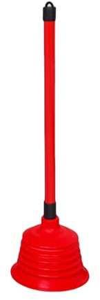Pömpel Abfluss Gummi, Pümpel Saugglocke Abfluss Waschbecken 160mm Groß, Perfekter Abflussreiniger, für Sauber Toilette Badewanne oder Waschbecken verstopfte Rohre Werkzeug (Rot)