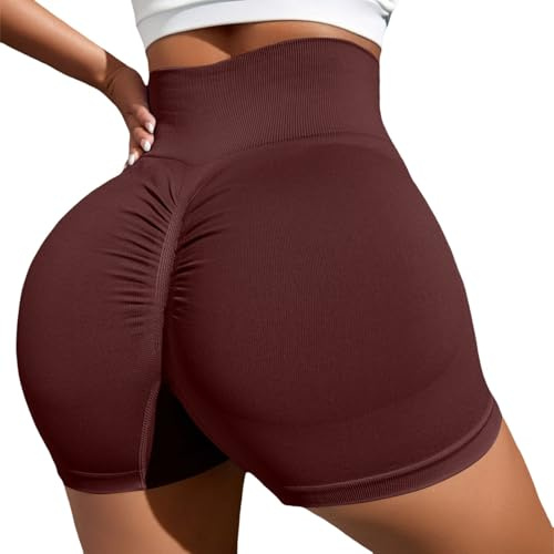 Générique Body Femme Short Anti Frottement Cuisse Culotte Haute Taille Shorty Legging Sudation Panty Gainant Invisible Lot Culottes Et Slips Menstruelle Coton Pour Ventre Plat Patch Amincissant Vin,XL