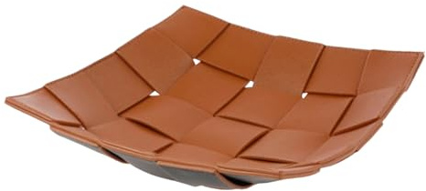 Nyckelbricka i konstläder, entrébricka för nycklar | Vävkorg, hushåll arrangör estetisk för sovrum, toalettbord, vardagsrum