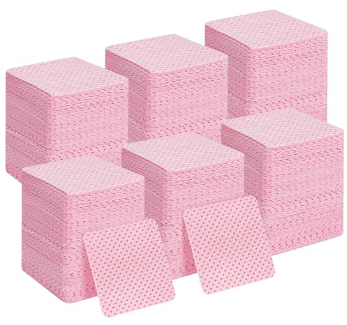 KMFYMPT 600 Piezas Celulosa para Uñas Sin Pelusa, Almohadillas para Limpiar Uñas, Sin Pelusas de Algodón para, Adecuado para Eliminar, Pulir Esmalte de Gel y Preparar las Uñas para su Cuidado