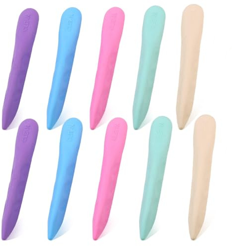 JYNXOR Crayon Gomme,Lot de 10 Gommes en Forme de Crayon, Effaceur de Trous,Design Créatif et Coloré,pour Anniversaire Enfants, Maison Fournitures,Les Fournitures Scolaires