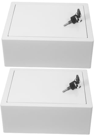 TEHAUX 2 Buzones De Plástico para Leche para Jardín Exteriores con Cerradura para Montaje En Pared con Cerradura Color Abs