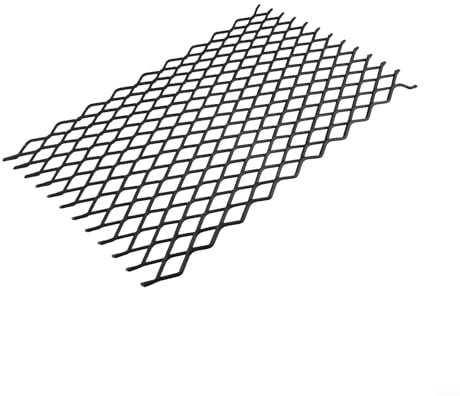 HanOaki Fireplace Grate Ember Retainer, For Wood Burning Fireplaces Heavy Duty Steel Ember Catcher Mesh For Indoor Outdoor Use Black(9.8 * 16.1 Inch)