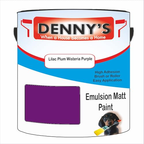 Premium Interior Wall & Ceiling Emulsion Paint – Lilac Plum Wisteria Purple – Rich Matt Finish, Durable & Washable, Low Odour, Ideal for Living Rooms, Bedrooms & Hallways (500ML Tin)