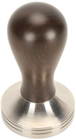 TOPINCN Coffee Tamper, Rostfritt Stål Espressos Tamper Kaffepressverktyg med Massivt Trähandtag för Hem och kafé, Kaffepress Tamper Barista Kaffemaskintillbehör (Mörkbrun 51mm/2in)