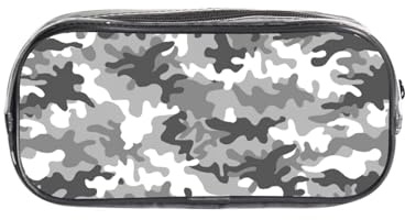 TTIGLHOH Digital Camo Printed Transparent Pen Case, Waterproof Cosmetic Organizer, Portable Carryall for Art Tools