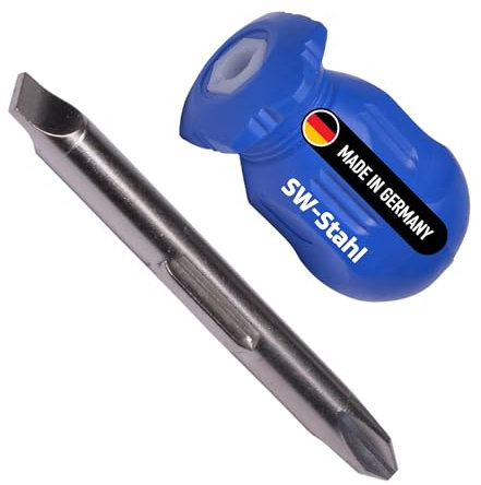 SW-Stahl 31200SB Tournevis Réversible Interchangeable PH2 - Cruciforme Plat 6 mm