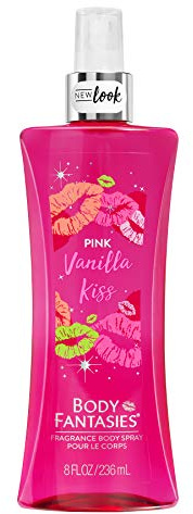 Body Fantasies Signature Fragrance Body Spray, Pink Vanilla Kiss Fantasy, 8 Fluid Ounce