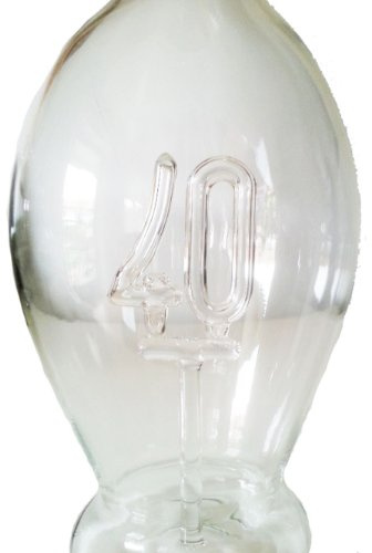 Oberstdorfer Glashütte Flasche mit 40 bauchige Glaskaraffe Kristallglas mundgeblasen Höhe ca. 30 cm Füllmenge ca. 0,5 Liter