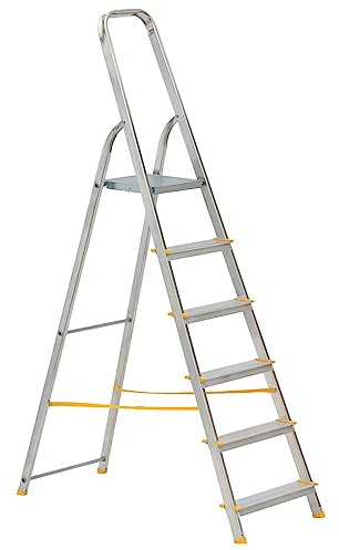 Escabeau en aluminium EUROSTYL Jaune 6 marches