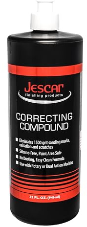 Jescar Correcting Compound - 32oz - Fast Cutting, Abrasive Polishing Compound for Deep Scratches, Sanding Marks, Swirls & Holograms - Buffing and Polishing Compound for Scratch Repair, Easy Wipe Off