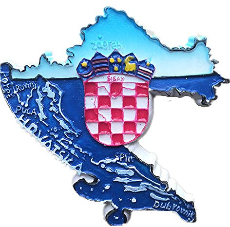3D-Kühlschrankmagnet, Kroatien-Karte, Souvenir, Heim- und Küchendekoration, Magnetaufkleber, Kroatien, Kühlschrankmagnet, Reise-Souvenir, Geschenk