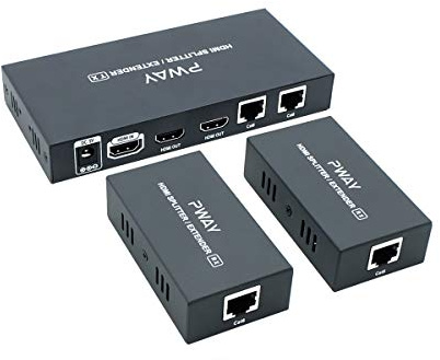 PW-HT226P2（POC） 1X2 Port HDMI Splitter Extender/Verteiler Ultra HD 1080P Ohne Verzögerung 165ft(50m) über CAT5/5e/6/7 Kable Unterstüt