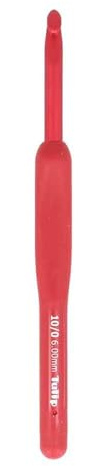 Tulip Etimo Red Aguja de Ganchillo Softgrip 6.00mm - 1 unidad