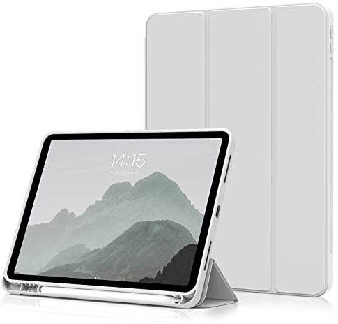 aoub Hülle für iPad Air 11 Zoll (M4/M3/M2) & iPad Air 10,9 Zoll 5./4. Gen | Für iPad Air 11 2026-2024 und iPad Air 10,9 5/4 Gen 2022/2020, Unterstützt Pencil Pro/USB-C, Auto Sleep/Wake, Grau