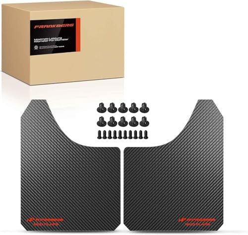 Frankberg 2x Parafanghi universali per auto paraspruzzi anteriori e | Ritagliabile, nero 390 * 298 mm; Compatibile con: P.a.s.s.a.t Variant 35I 3A5, P.a.s.s.a.t Variant 3B5, P.a.s.s.a.t 32B