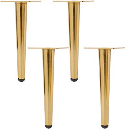 Möbelfüße Tischbein Metalldesign Hairpin Leg Geriffelt Tischbeine | Stahl | Viele Farben | Alle Größen | Streben Rost Möbelfüße Haarnadel Beine 4Er Set Viele Farben Alle Größen,Gold,12cm4.72in