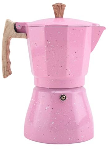 DUAO la Cafetera Latte Mocha Cafetera Espresso Moka Cafetera Olla Cafetera de Estufa 300Ml Rosa